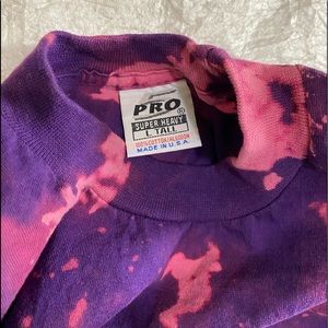 Purple tie dye heavy cotton